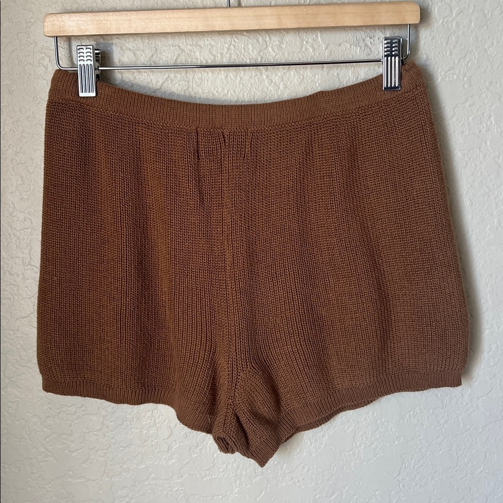 En el mar studio brown knit shorts - Picture 3 of 6